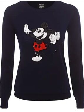 Collaboration Markus Lupfer x Disney Mickey Mouse Sequin Merino Wool Sweater XS